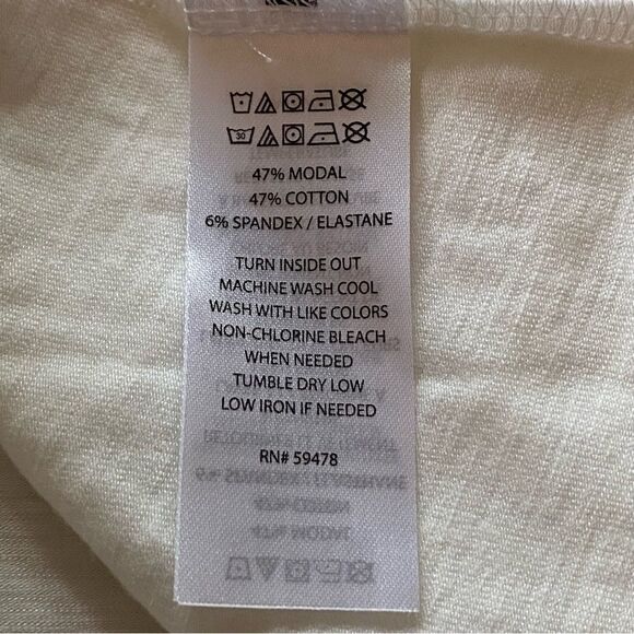 Antibes Blanc White 3/4 Sleeve Shirt Size Large - Picture 4 of 9